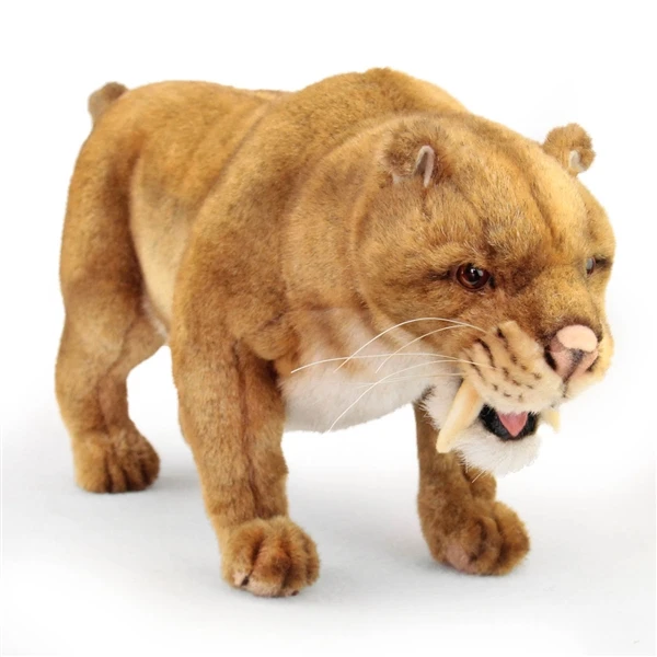 Handcrafted 18 Inch Lifelike Saber Tooth Tiger Stuffed Animal By Hansa 4 Handcrafted 18 Inch Lifelike Saber Tooth Tiger Stuffed Animal By Hansa - Image 2