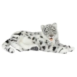 Lifelike Lying Snow Leopard Stuffed Animal By Hansa
