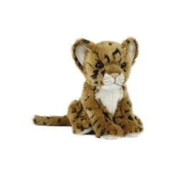 Handcrafted 6 Inch Sitting Lifelike Jaguar Cub Stuffed Animal By Hansa