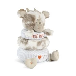 Stackable Rings Plush Cow Baby Toy By Demdaco -Boutique Plush Toy Discount Store NJ 5004820100 5