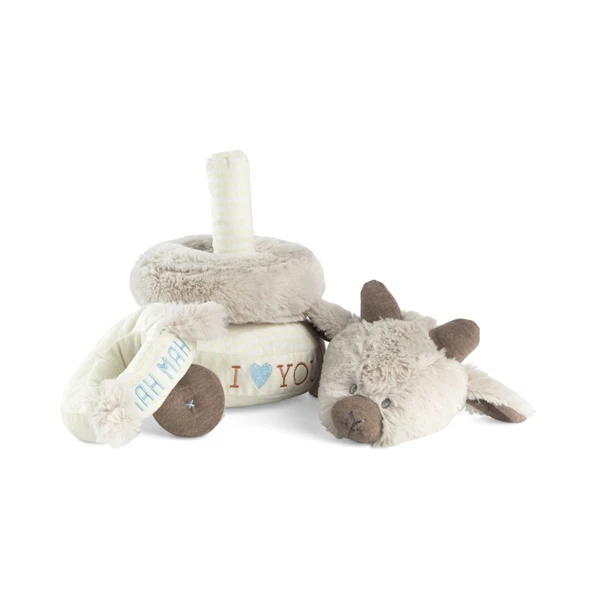 Stackable Rings Plush Goat Baby Toy By Demdaco 4 Stackable Rings Plush Goat Baby Toy By Demdaco - Image 2