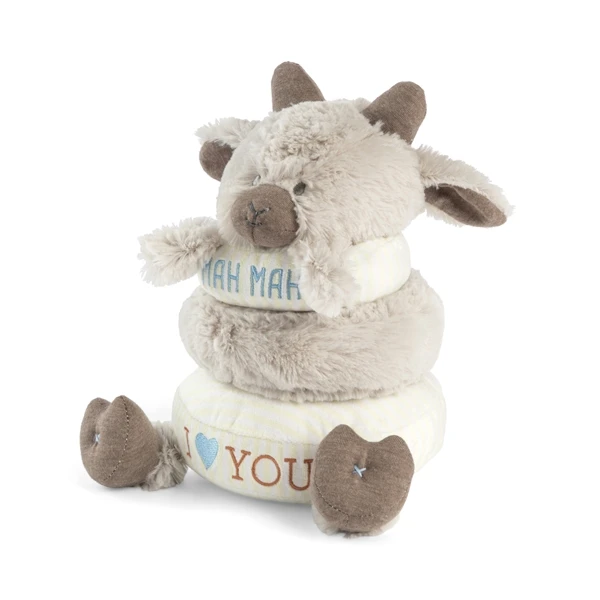 Stackable Rings Plush Goat Baby Toy By Demdaco 5 Stackable Rings Plush Goat Baby Toy By Demdaco - Image 3