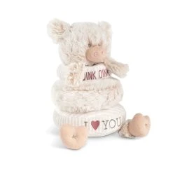 Stackable Rings Plush Pig Baby Toy By Demdaco -Boutique Plush Toy Discount Store NJ 5004820103 4