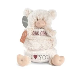 Stackable Rings Plush Pig Baby Toy By Demdaco -Boutique Plush Toy Discount Store NJ 5004820103 8