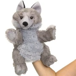 Plush Wolf Puppet Eco Pals By Wildlife Artists