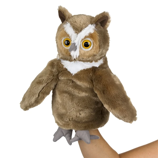 Plush Great Horned Owl Puppet Eco Pals By Wildlife Artists 4 Plush Great Horned Owl Puppet Eco Pals By Wildlife Artists - Image 2