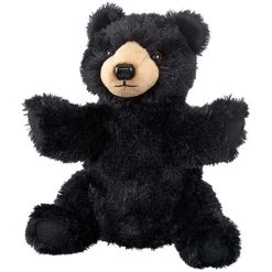 Plush Black Bear Puppet By Wildlife Artists