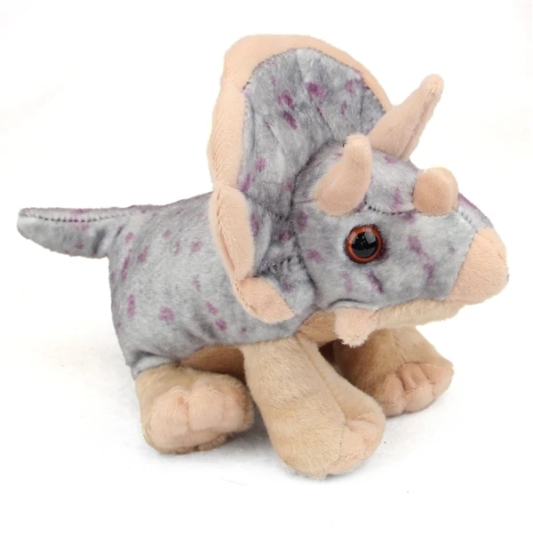 Stuffed Triceratops Mini Cuddlekin By Wild Republic 4 Stuffed Triceratops Mini Cuddlekin By Wild Republic - Image 2