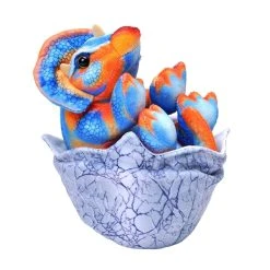 Bright Colors Triceratops Hatchling Stuffed Animal By Wild Republic
