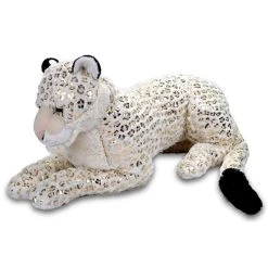 Jumbo Foilkin White Snow Leopard Stuffed Animal By Wild Republic